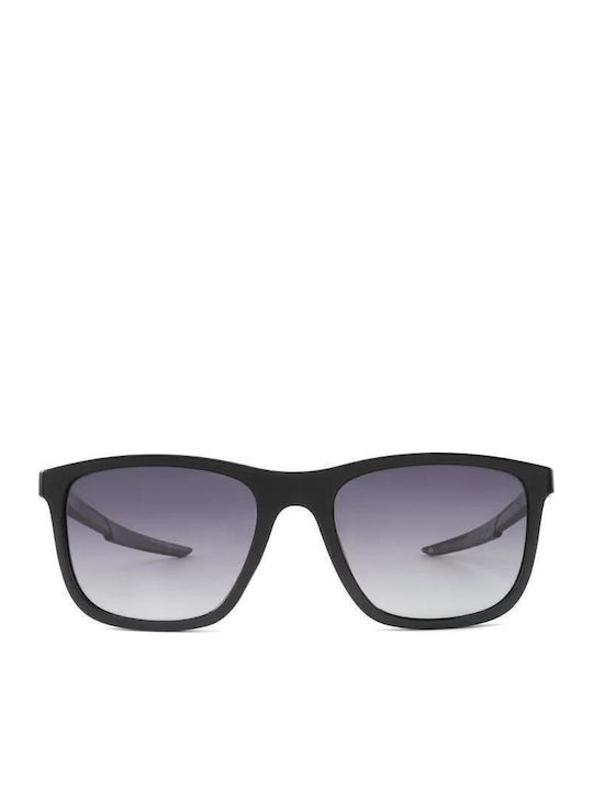 Polareye Men's Sunglasses with Black Plastic Frame and Black Gradient Polarized Lens RP2011