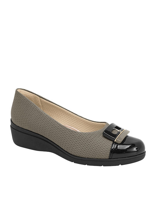 Synthetic Leather Ballerinas Brown