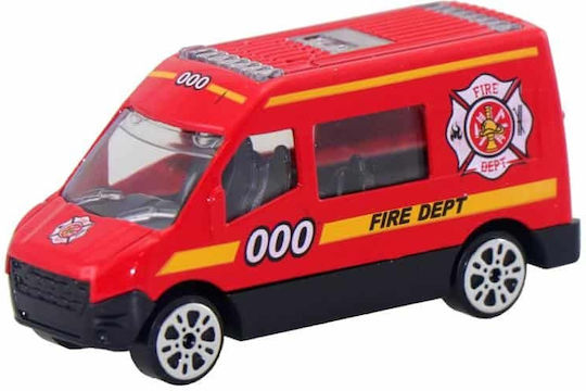Diakakis Lastwagen Feuerwehr 1:64 Feuerwehr Zurückziehen Für 3+ Alter