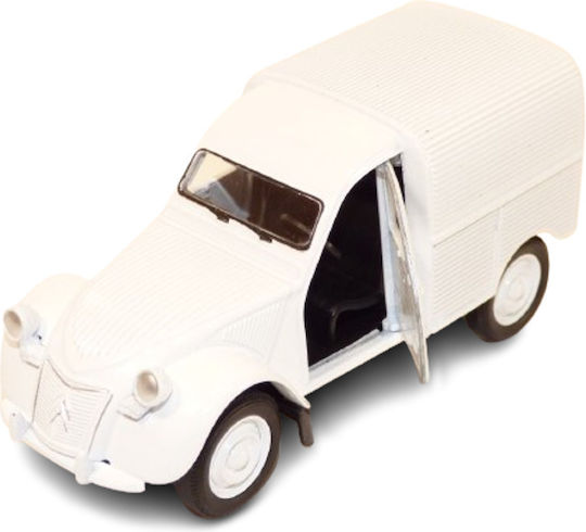 Welly Mașinuță Citroen 2CV Fourgonnette Alb Pull Back