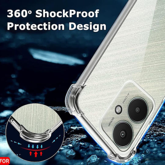 Techsuit Shockproof Clear Umschlag Rückseite Silikon Transparent (Redmi 13C / Poco C65 4G)