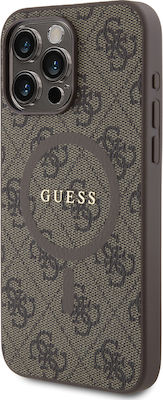 Guess 4g Colored Ring Back Cover Synthetic Brown (iPhone 15 Pro Max)