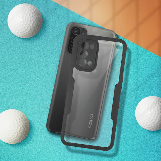 Hülle Oppo A54 A74 5G Plexiglas Rückseite Polymer Front Kontur Schwarz