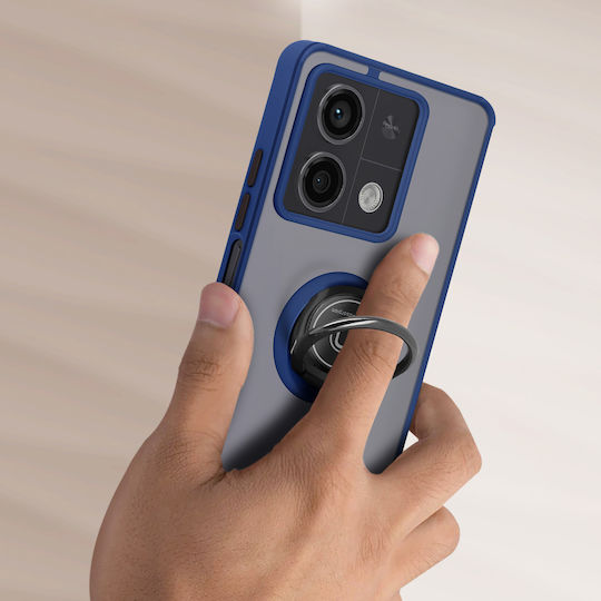Avizar Ring Case Redmi Note 13 5g Magnetic Compatible Stand Function Dark Blue