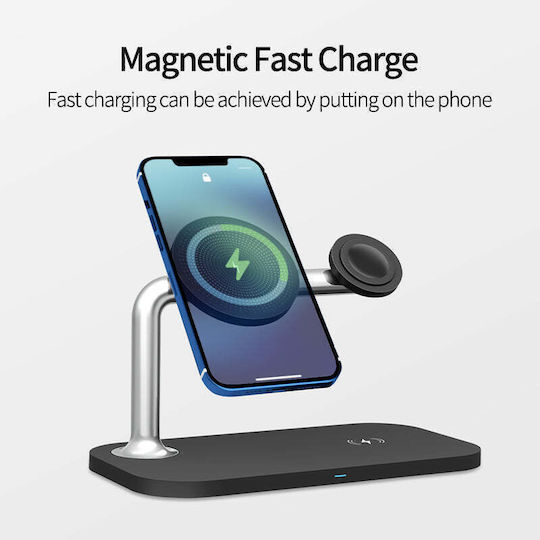 Factory Încărcător Wireless (Qi Pad) 15W Livrarea energiei / Quick Charge 3.0 Negruς (OJD-85)