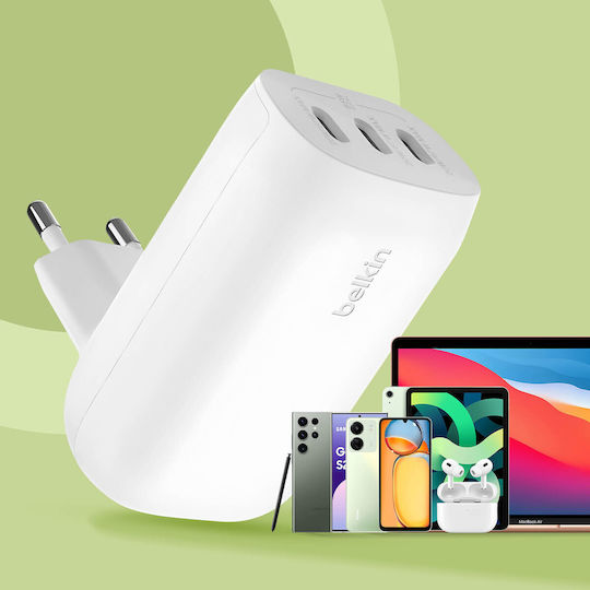 Belkin Charger Without Cable 67W Power Delivery Whites (Boost Charge)