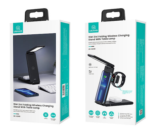 Usams Wireless Charger (Qi Pad) 15W Blacks (US-CD181)