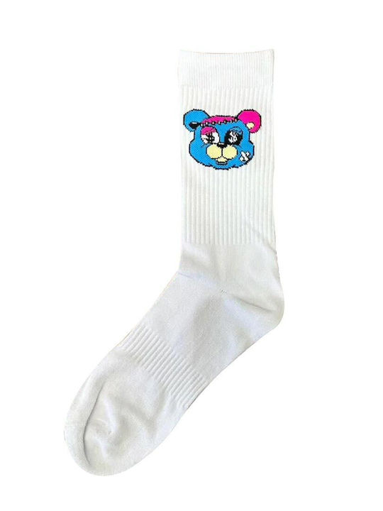 Paperinos Teddy Bear Blue Head Κάλτσες με Σχέδια Λευκές Paperinos Teddy Bear Blue Head Κάλτσες με Σχέδια Λευκές