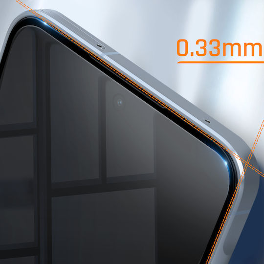 Закалено стъкло Akashi за Galaxy A55, твърдост 9H, черно