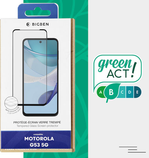 Panzerglas Displayschutz Moto G53 G23 G13 9h Abgeschrägt Bigben Schwarz