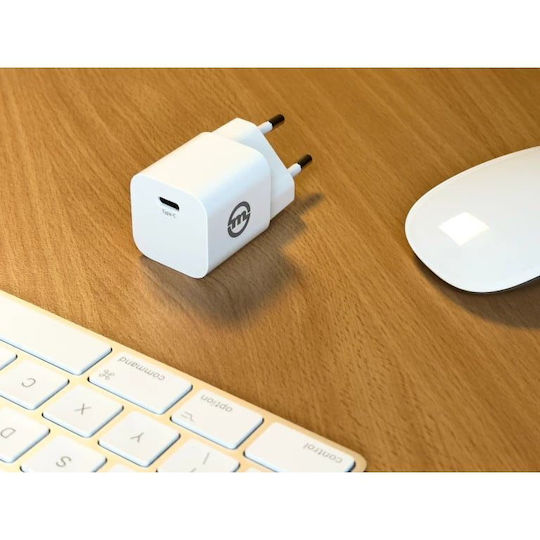 Mobile Origin Φορτιστής Χωρίς Καλώδιο GaN με Θύρα USB-C 35W Power Delivery Λευκός (Super Charger)