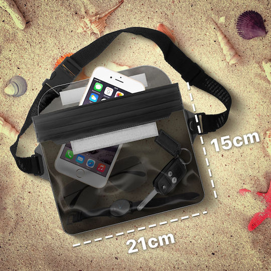 Universal Waterproof Bag Belt Protective Cover Shoulder Strap Black