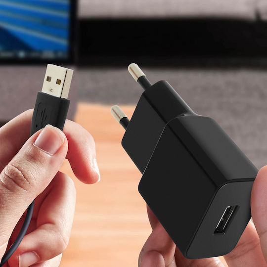 Blue Star Φορτιστής και Καλώδιο micro USB 5W Μαύρος (ML003549)