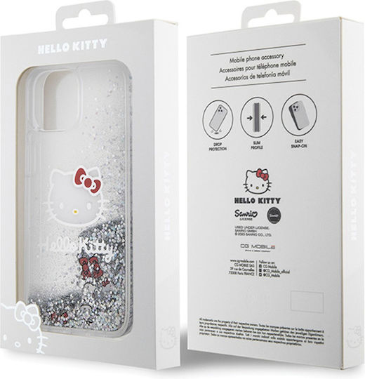 Hello Kitty Back Cover Πλαστικό Ασημί (iPhone 15)