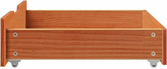 vidaXL Bed Drawer made of Wood Brown Candle 65x55x16cm 2pcs