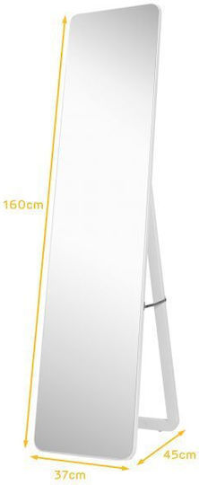 Costway Καθρέπτης με Λευκό Ξύλινο Πλαίσιο 160x37cm