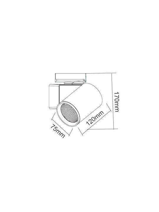 Aca Single LED Warm White Spot in White Color