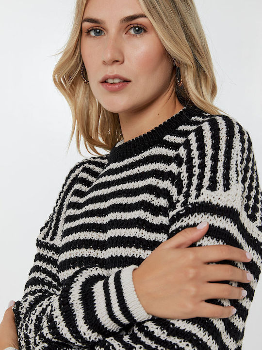Damen Pullover Gestreift orange
