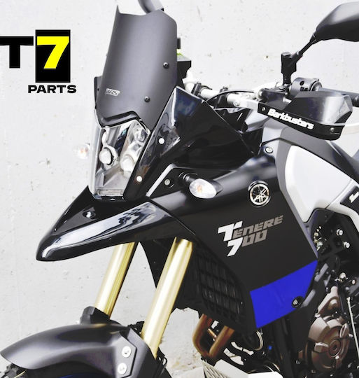 C-Racer Φτερό Μπροστινού Τροχού Μοτοσυκλέτας για Yamaha Tenere 700 Μαύρο