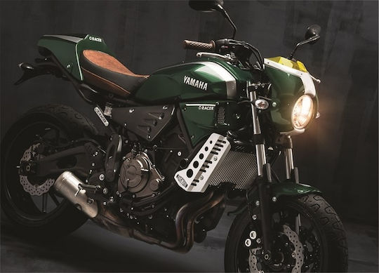 C-Racer Vorderseite Vorderradkotflügel Motorrad für BMW Rennfahrer für Yamaha XSR 700 Schwarz 1Stück