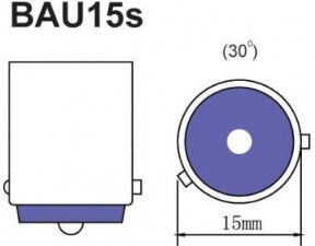 Lămpi Autoturismului PY21W-BAU15s / P21W LED Portocaliu 12-24V 20.4W 1buc