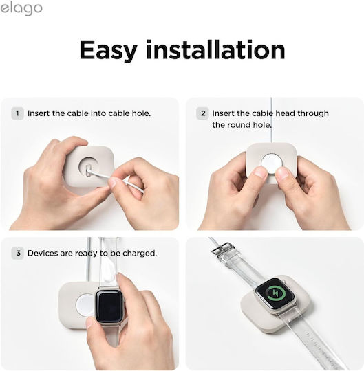 Elago Pad de Încărcare Magnetic Apple Watch Galaxy Watch Gri Închis