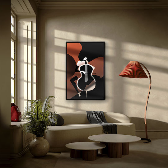 Violoncello Auf Leinwand Mit LED-Beleuchtung 80x120 cm