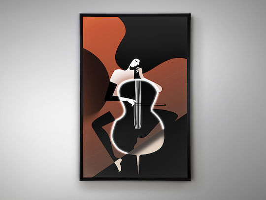 Violonchelo Tablou pe Pânză cu iluminare LED 80x120cm