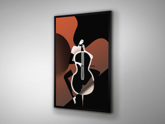 Violonchelo Tablou pe Pânză cu iluminare LED 80x120cm