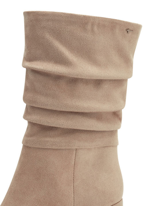 Women's Ankle Boots with Medium Heel Beige