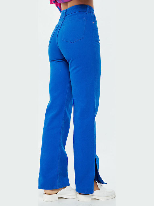 Women's Jean Trousers in Straight Line Blue
