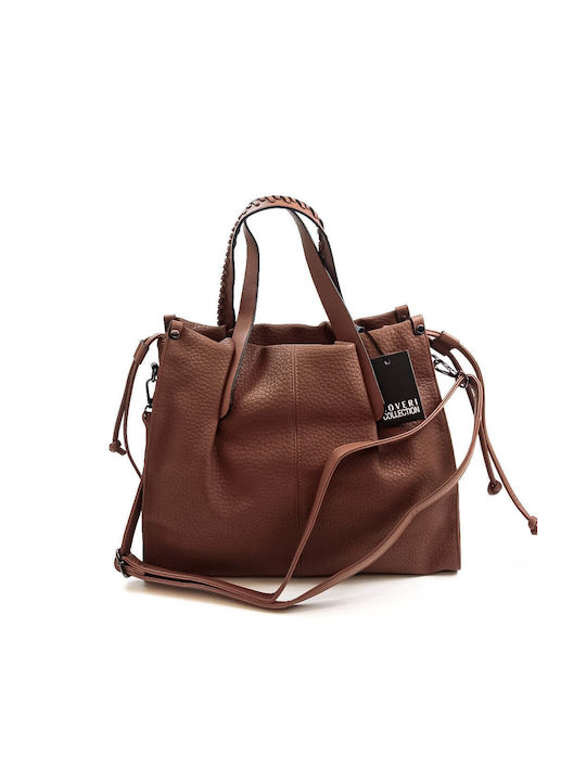 Enrico Coveri Damen Tasche Shopper Schulter Braun