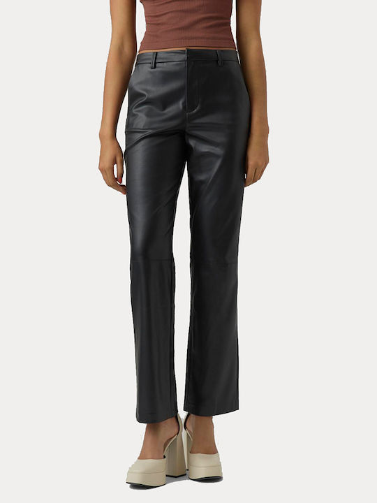 Damen Stoff Hose in Entspannter Passform Black
