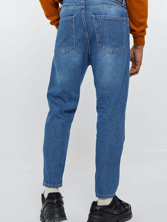 Pantaloni Jeans pentru Bărbați cu Croială Boyfriend Blue