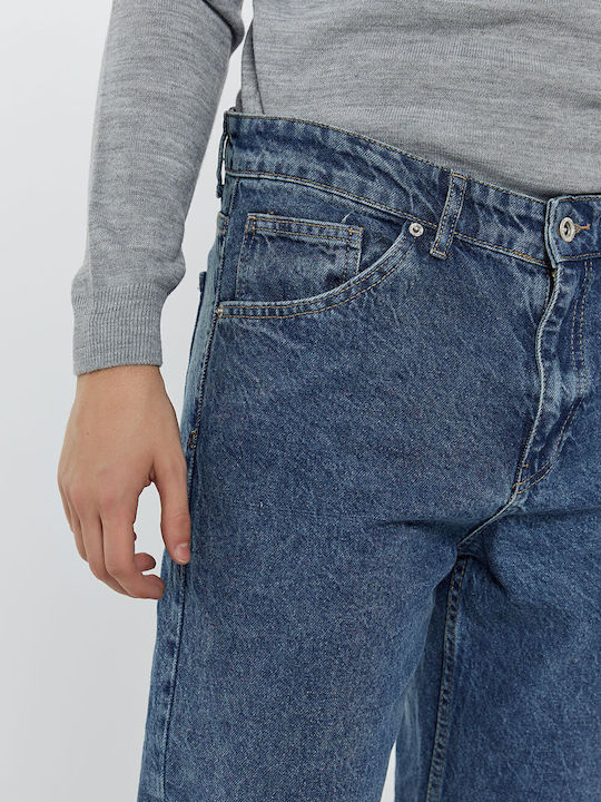Men's Jeans Pants with Loose Fit Blue