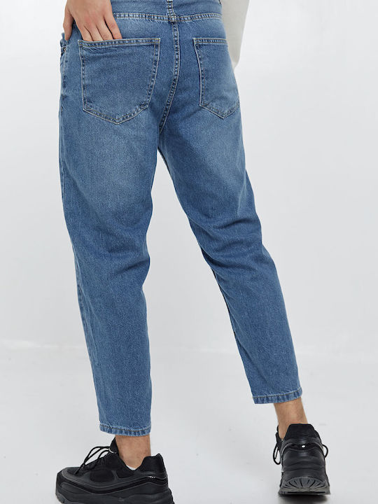 Pantaloni Jeans pentru Bărbați cu Croială Boyfriend Dark Blue