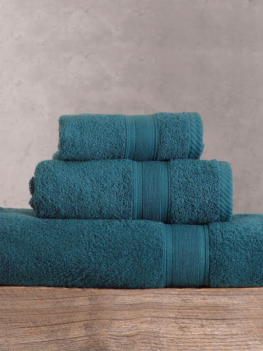 Rythmos Bath Towel Illusion 100x150cm. Petrol Weight 480gr/m²