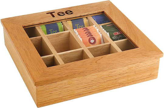 Hendi Wooden Tea Box with Lid 28x30cm