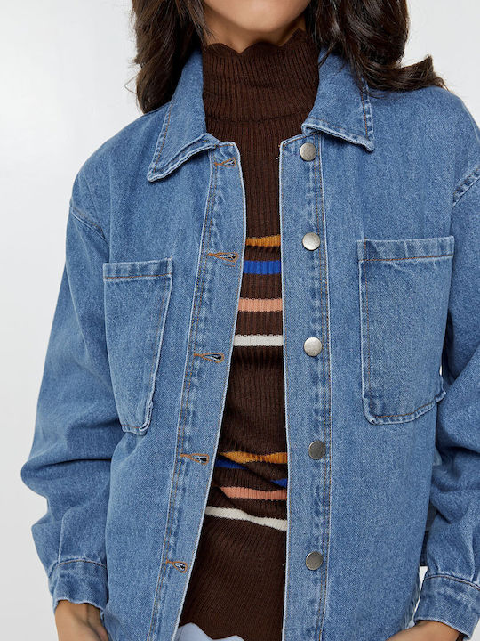 Scurtă Jachetă de femei din denim Blue