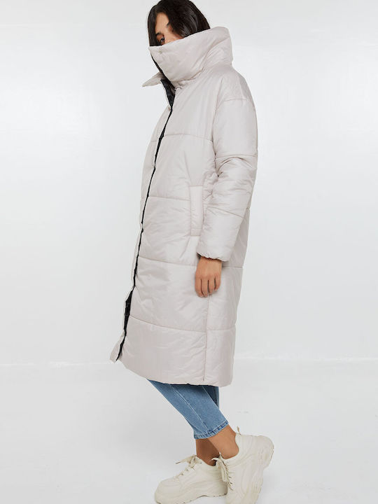Women's Long Lifestyle Jacket for Winter Gray