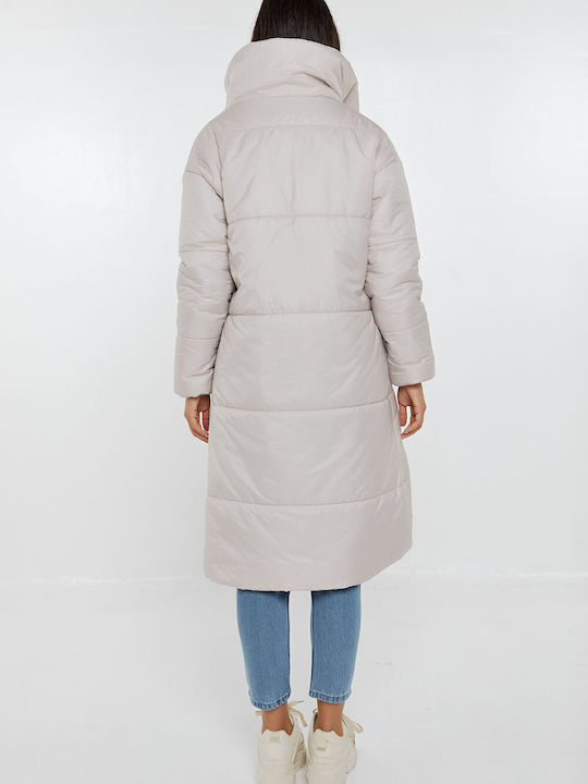 Women's Long Lifestyle Jacket for Winter Gray