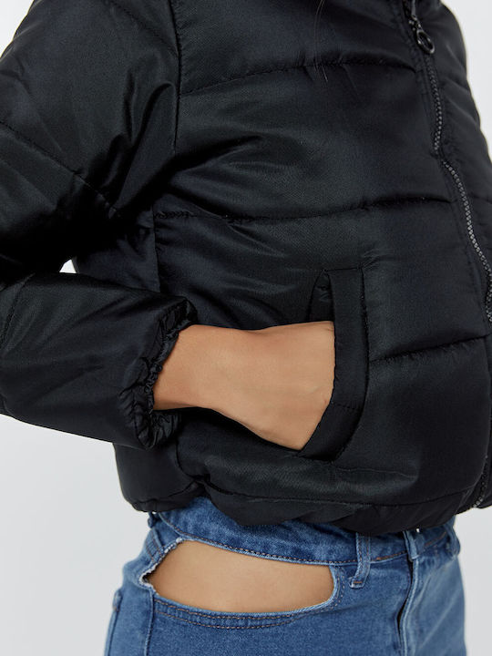 Women's Short Lifestyle Jacket for Winter Khaki