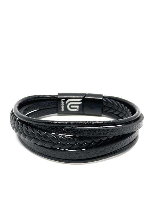 Legend Accessories Ανδρικό Βραχιόλι από Δέρμα 19cm