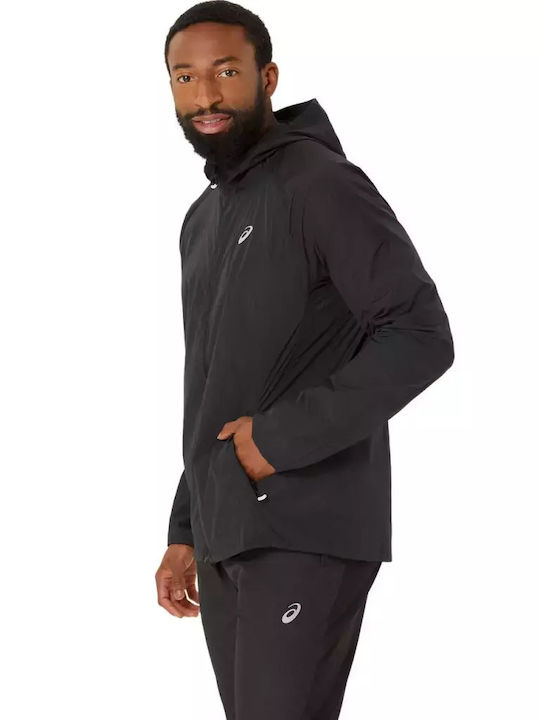 ASICS Road Packable Sportliche Herrenjacke Schwarz