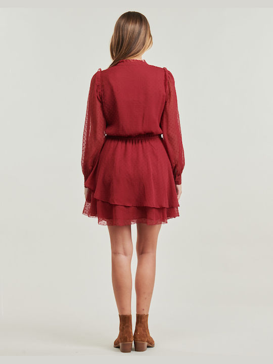 Pepe Jeans Denim Dress All Day Burgundy