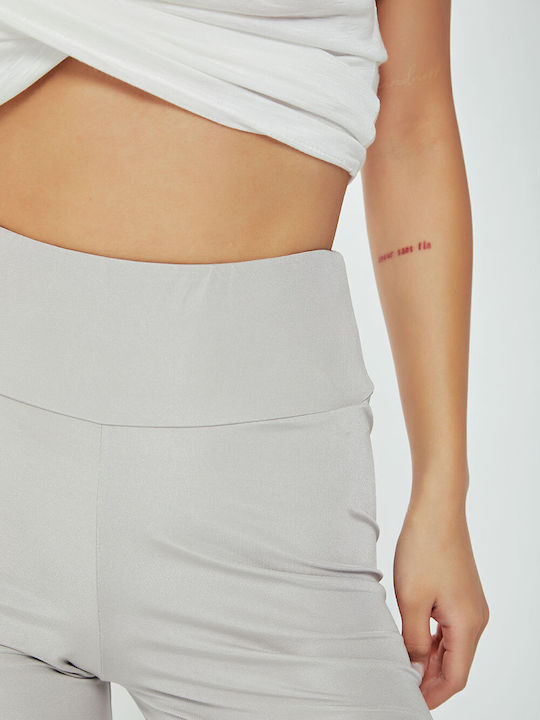 Schulung Frauen Fahrrad Leggings Glänzend Silver
