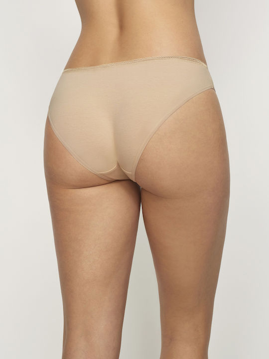 Promise Baumwolle Damen Slip Beige