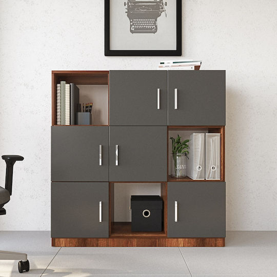 Bibliotecă Eltham Baroque Antracit 119.9x37.6x121.8 cm