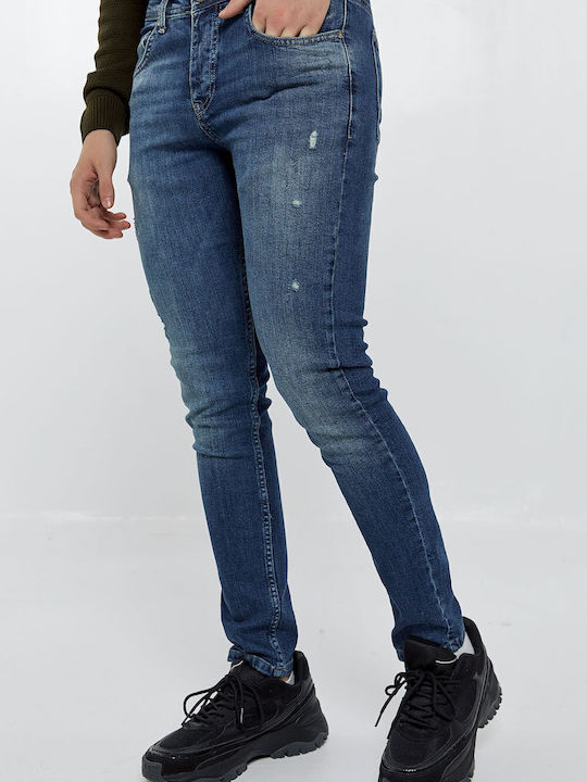 Ανδρικό Παντελόνι Τζιν Slim Fit Μπλε