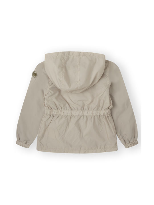 Canada House Kids Casual Jacket with Hood Ecru, Beige